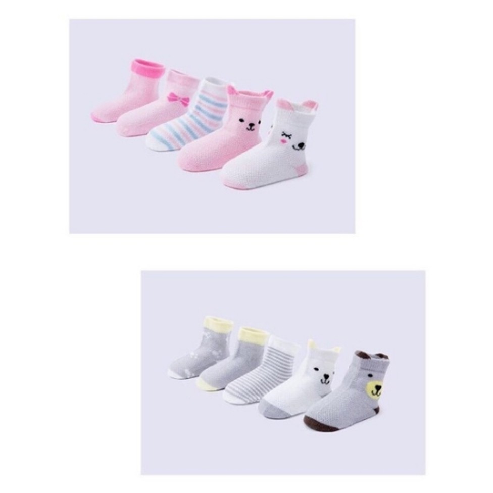 (1 Set = 5 Đôi) Tất Cao Cổ Cho Bé (Tất Lưới) Chất Cực Đẹp