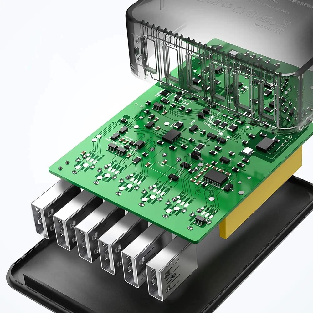 Sạc tường Ravpower RP-PC028 60W 12A 6 cổng USB