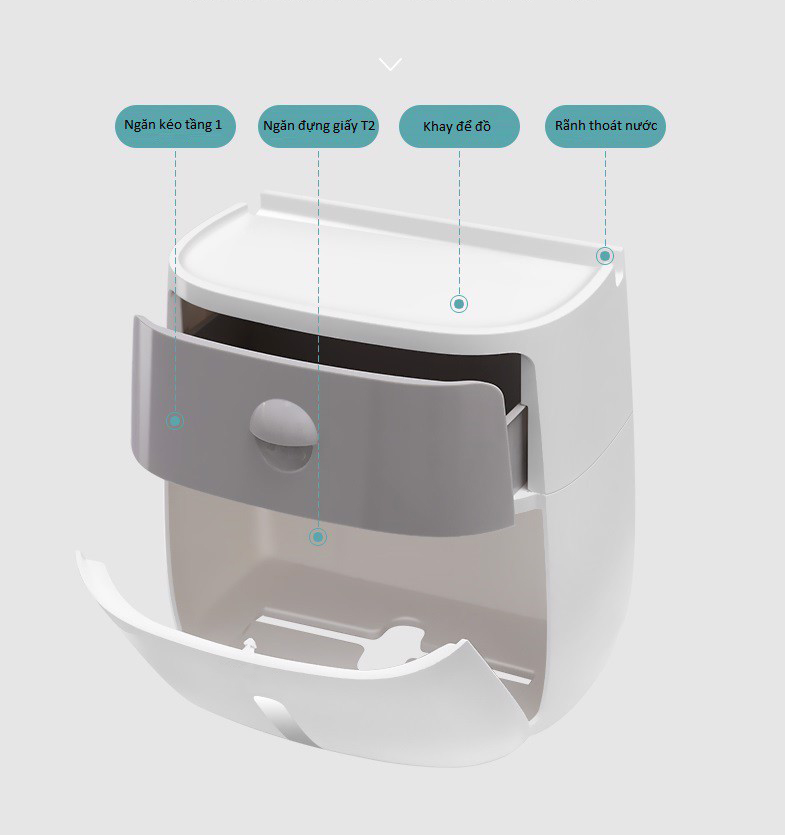 KỆ ĐỂ 2IN1 2 TẦNG ECOCO-DÍNH HÚT CHÂN KHÔNG