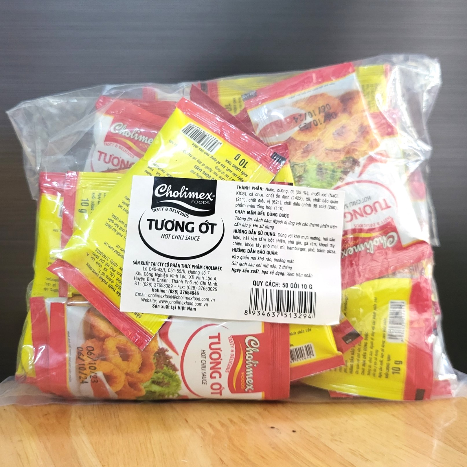 Cholimex - ớt 50 gói x 10g - tương ớt gói nhỏ / chilli sauce