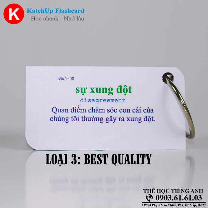 [HCM] Bộ Flashcard Tiếng Anh TOEFL B – 3 loại giấy