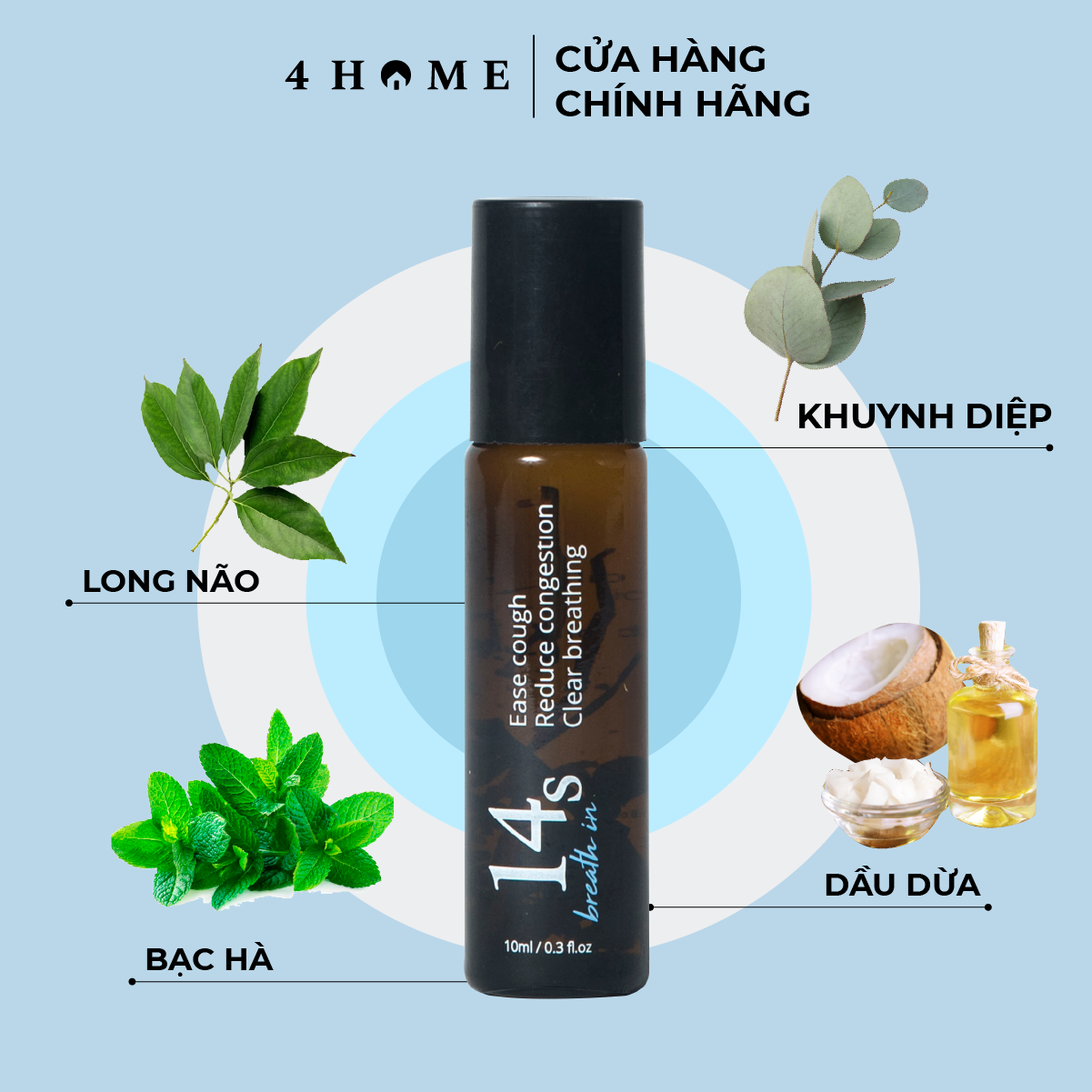 Tinh Dầu Lăn 14s - Breath In (10ml)