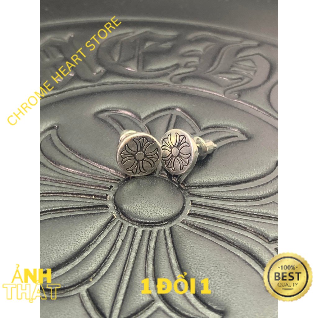 Gold chrome heart earrings 925 sterling silver full box pattern 5-chrome heart shop