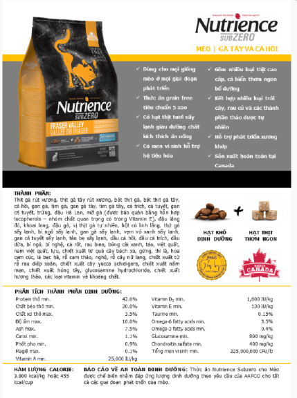 Hạt Nutrience Subzero Cho Mèo mọi lứa tuổi (HSD T3/2024)