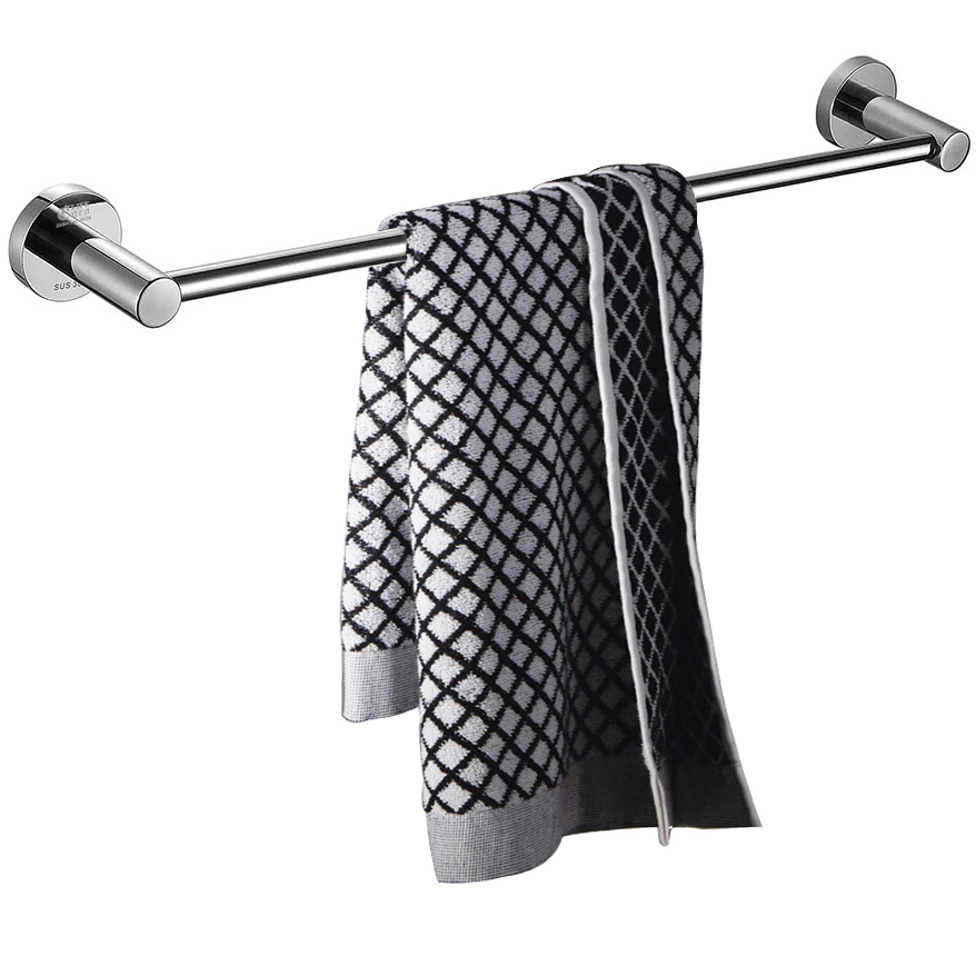 Thanh treo khăn đơn Inox SUS 304 Eurolife EL-B1 New (Trắng bạc)