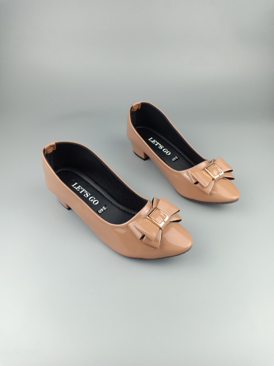 GIÀY BÚP BÊ ĐÉ 3cm PHỐI NƠ