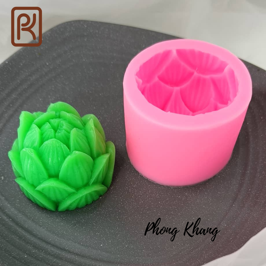 Khuôn silicon rau câu 4d Hoa Sen Búp