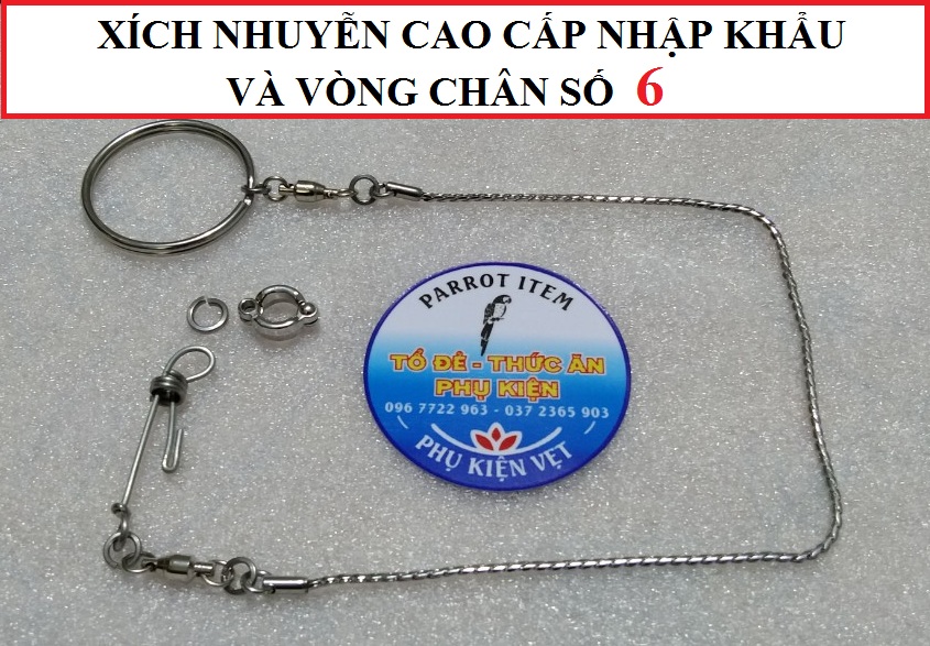 COMBO XÍCH CHỐNG XOẮN CAO CẤP (Dày 0.8cm) NHẬP KHẨU VÀ VÒNG CHÂN CHO TẤT CẢ CÁC DÒNG VẸT