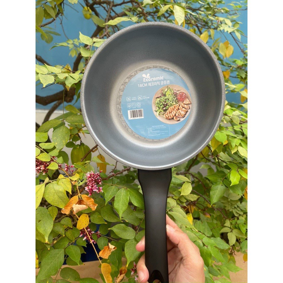 Chảo đúc 18cm không từ ecoramic