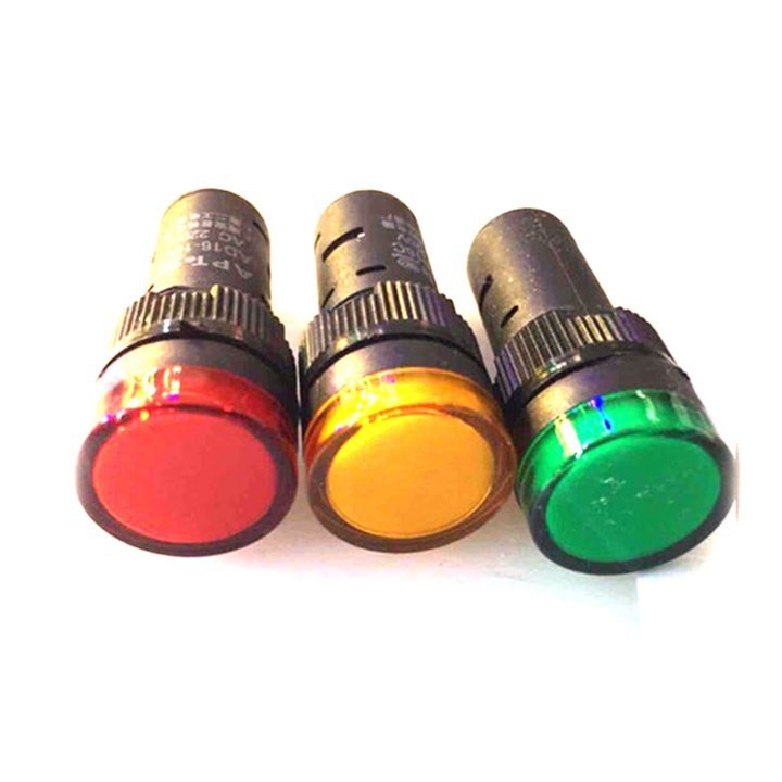 Đèn báo pha phi 22mm 220V có 3 màu xanh, đỏ, vàng