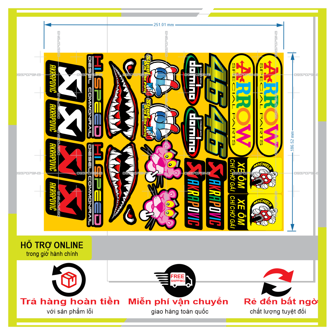 LOGO STICKER RĂNG CÁ MẬP