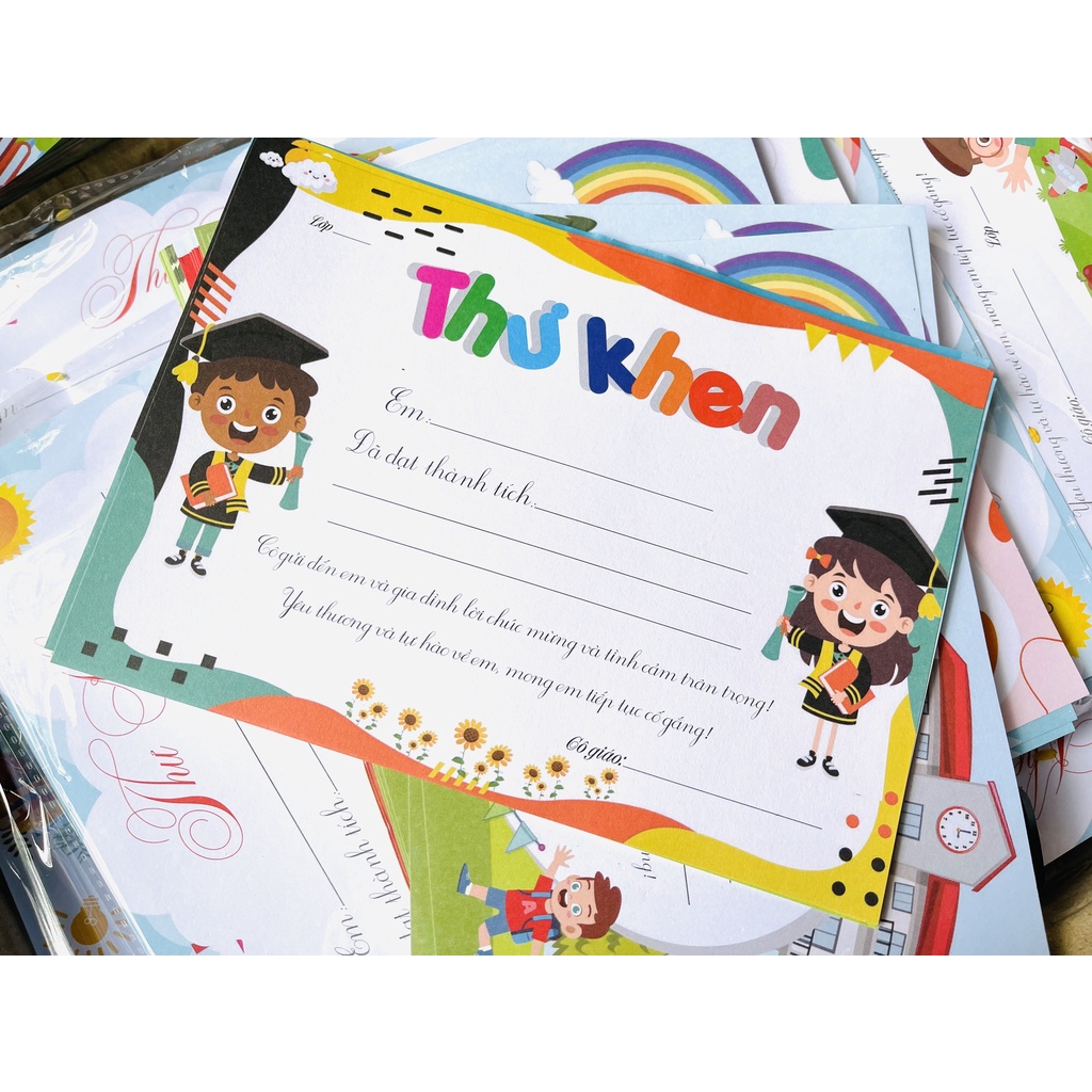 tệp 100 tờ thư khen ngợi học sinh