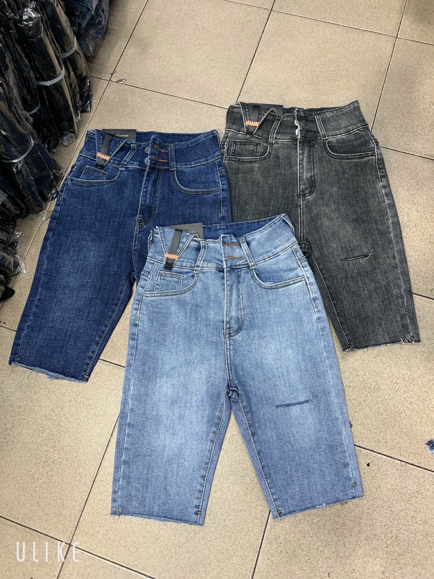 QUẦN NGỐ SKINNY JEAN GIÃN LỬNG NỮ LƯNG CAO PHỐI 2 NÚT TAM GIÁC DA, RÁCH ĐÙI MÀU XANH NHẠT, XANH ĐẬM, XÁM CAO CẤP HADI ĐỦ SIZE S, M, L SIÊU TÔN DÁNG