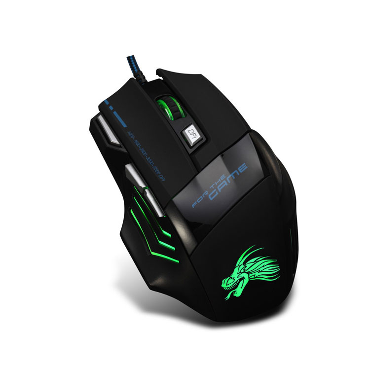 Chuột Chơi Game 5500DPI Chuột Quang USB  Game Thủ Chuột máy tính + Tặng miếng lót chuột Logitech tiện lợi