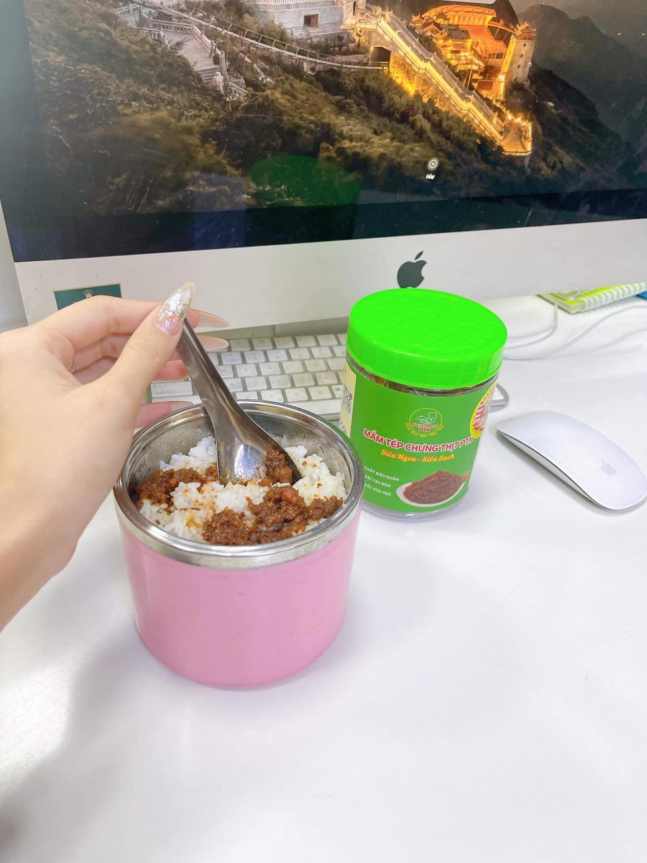 Thịt Chưng Mắm Tép PTK ( Mắm Tép Chưng Thịt PTK ) hộp 180gr