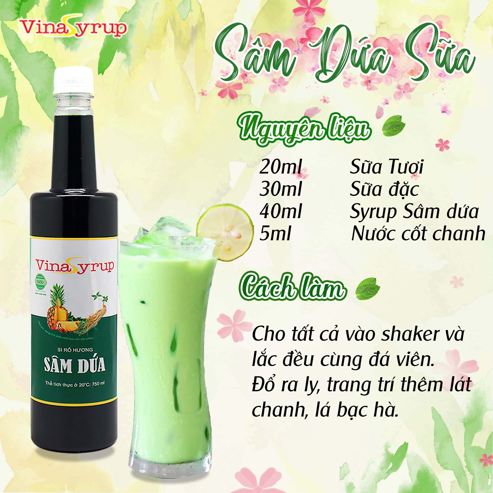 Sâm Dứa Vinasyrup 750ml - Siêu Hot