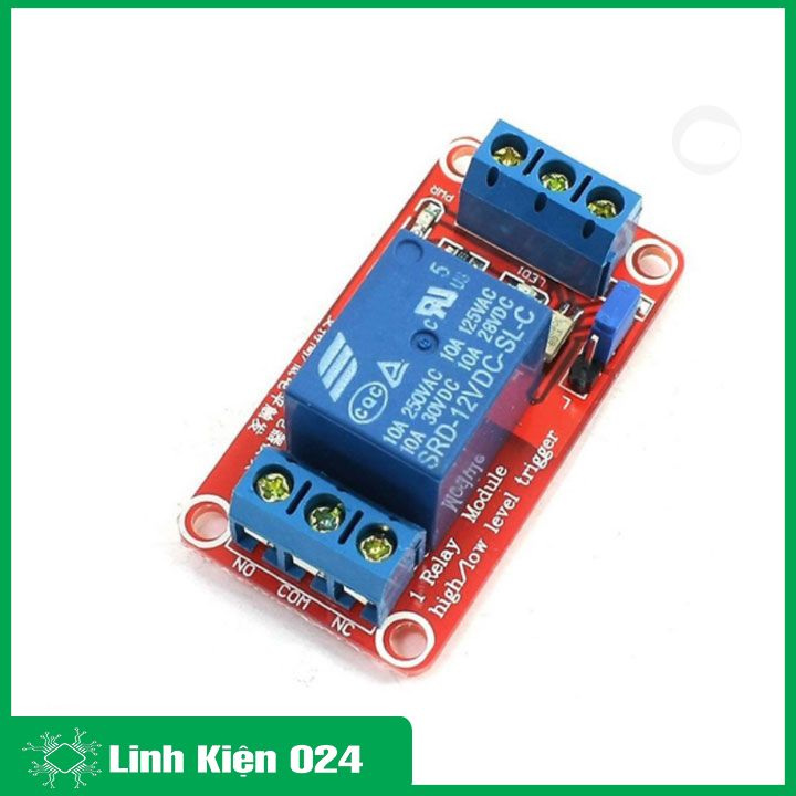 Module relay 12VDC 1 kênh high / low 3 tiếp điểm