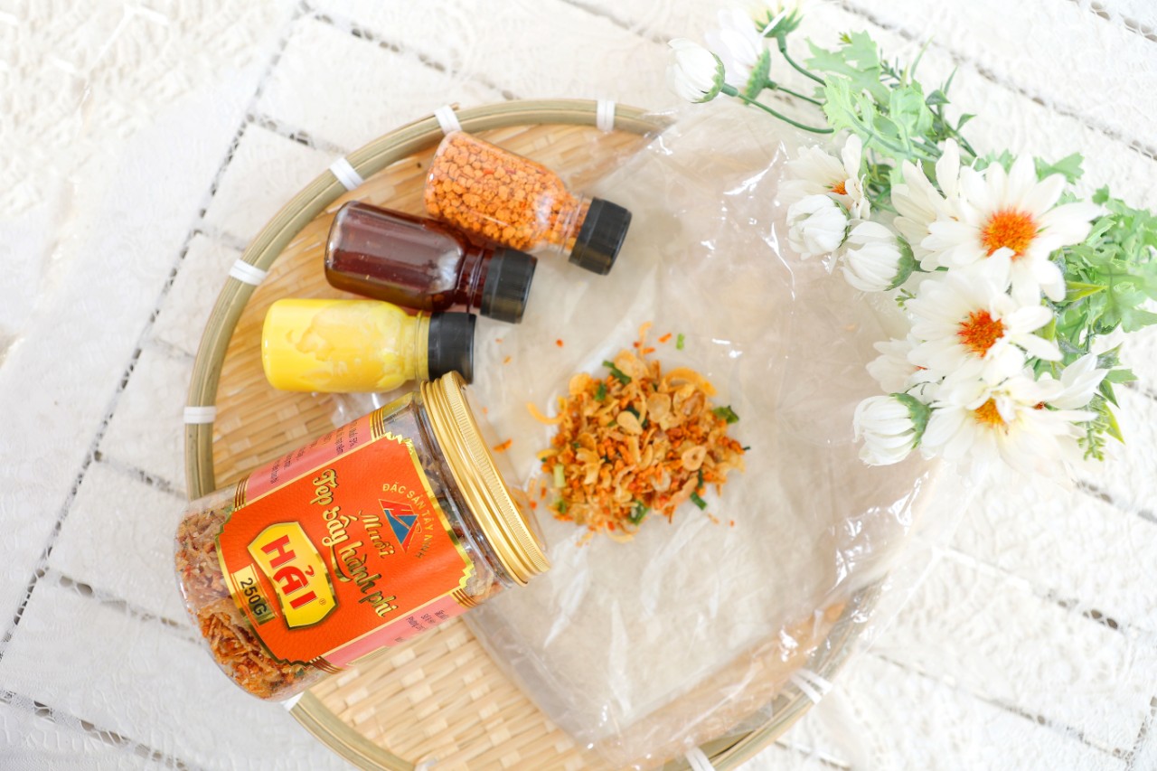 Muối tép sấy hành phi - muối Hải Tây Ninh (hũ nắp nhôm cao cấp)