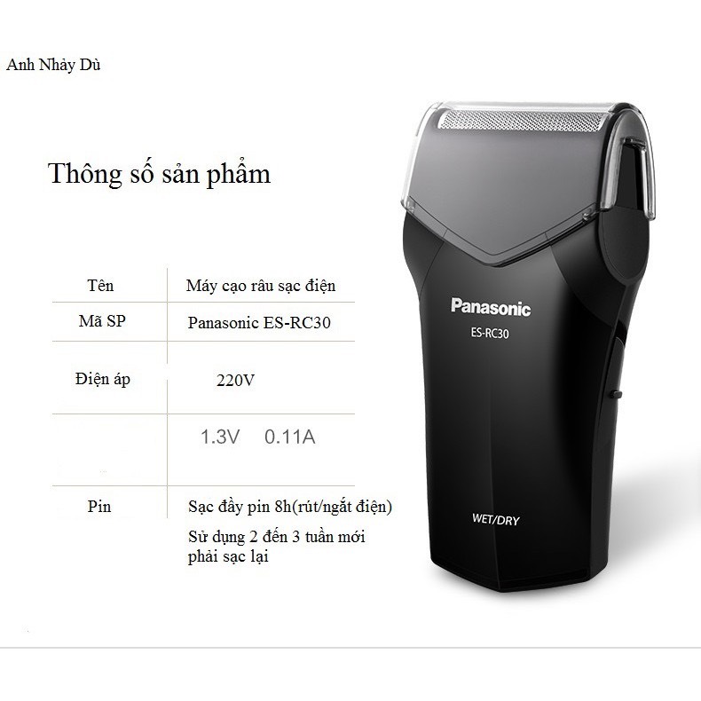 Máy cạo râu cao cấp PANASONIC ES-RC30 nhật bản