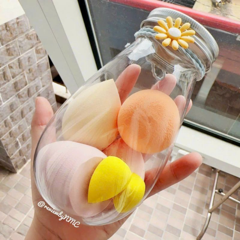 Set 6 cái Bông Phấn Hồ Lô Lọ Hoa Cúc