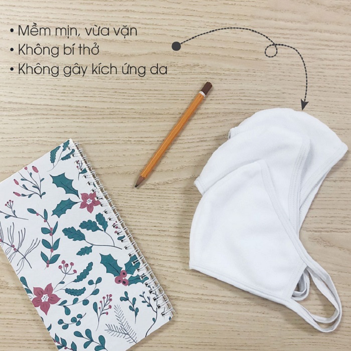 Khẩu trang vải 3 lớp kháng khuẩn
