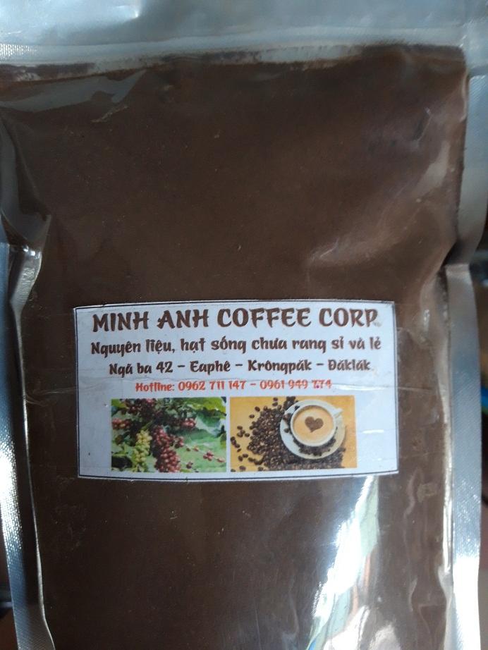 cà phê pha phin Robusta Đăllăk, đã rang xay,500g Caphê mộc rang bơ. độc quyền.