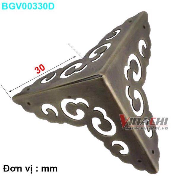 Bịt góc vuông họa tiết vàng đồng D003