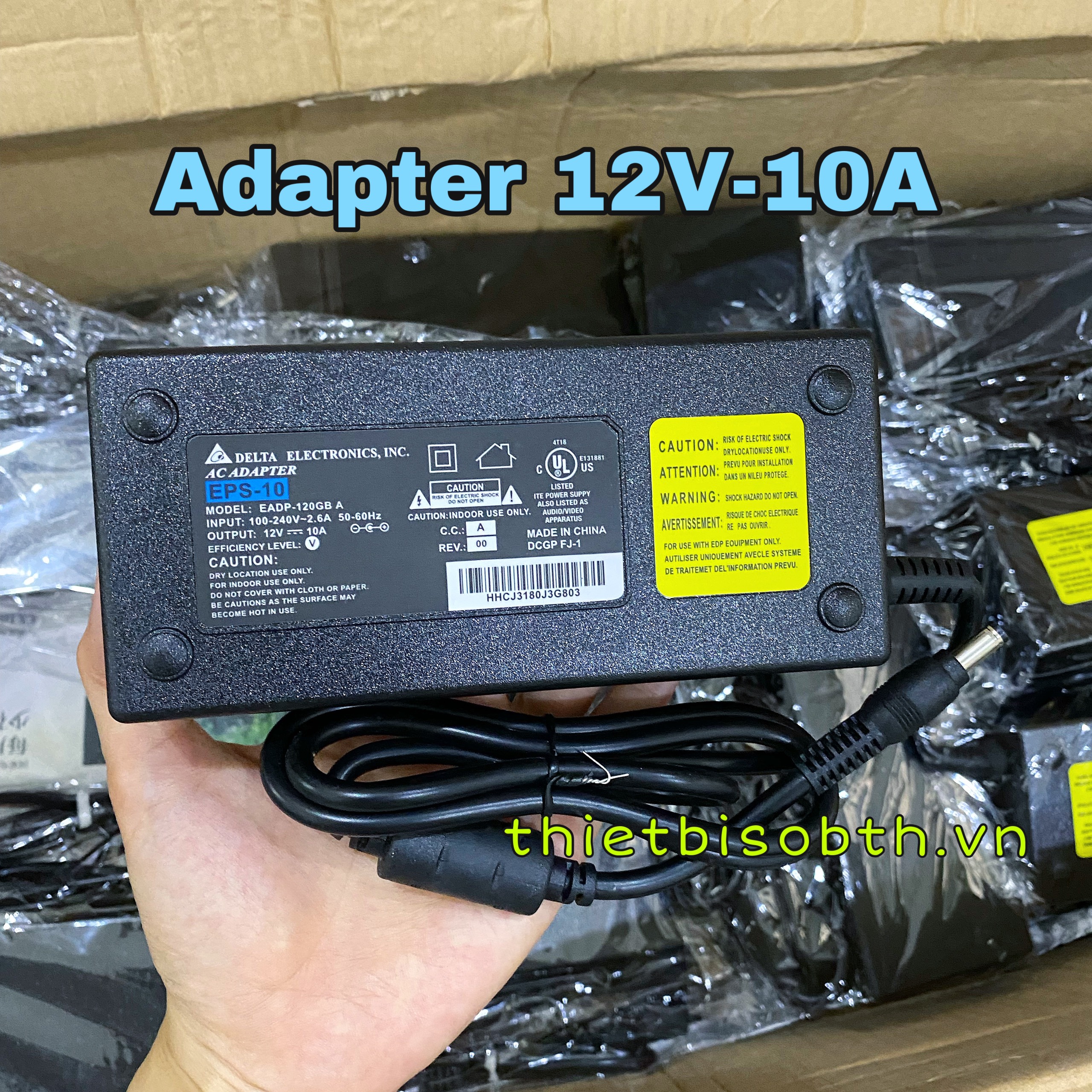 Adapter nguồn DELTA 12V-10A loại xịn dành cho camera