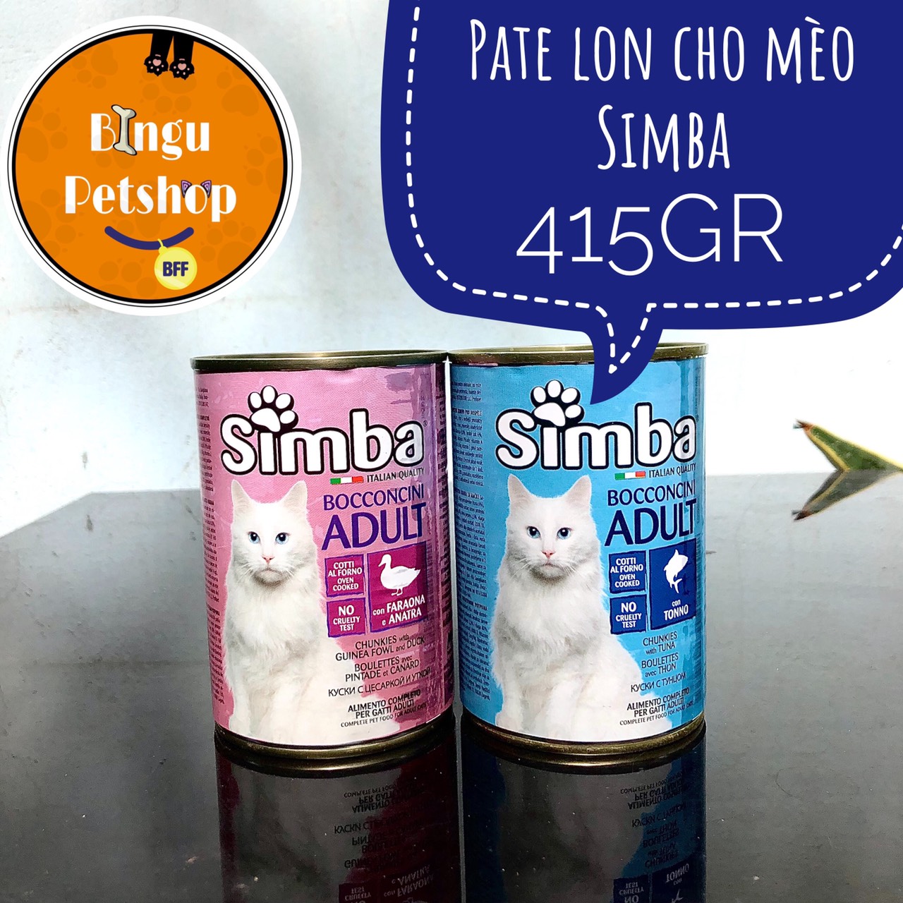 [TIẾT KIỆM] Pate lon cho mèo SIMBA lon 415gr