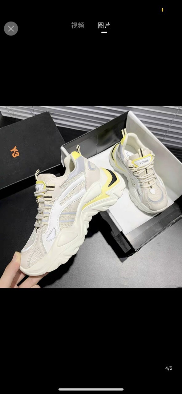giày snaker nữ phối da lộn mã k1 ( 2 màu)