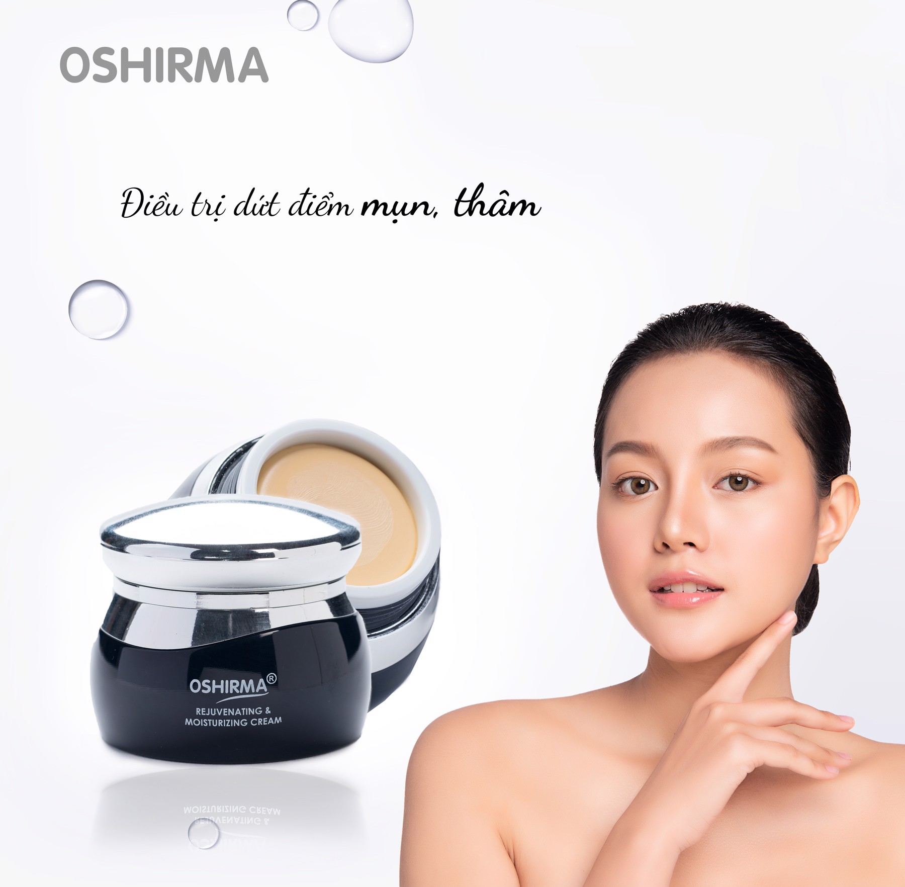 Kem Nén Trắng Da Chống Mụn Oshirma Nhật Bản 30GR