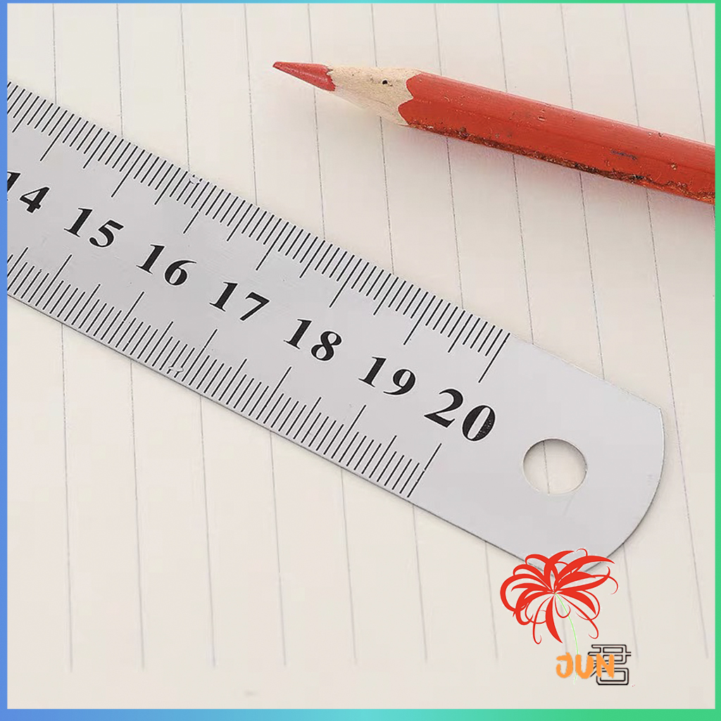 Thước kẻ kim loại không gỉ 15cm, 20cm