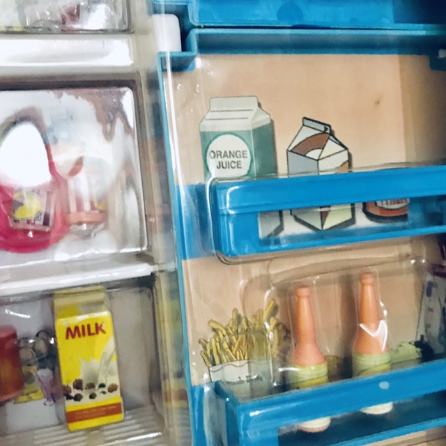 Đồ Chơi Mô Hình Tủ Lạnh Hai Cánh Có Đèn, Nhạc