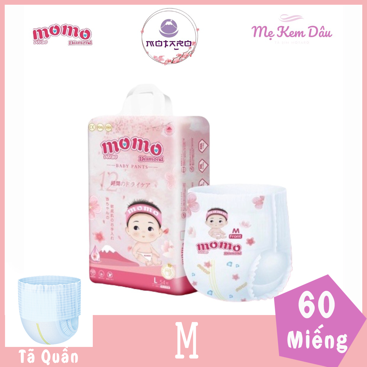 Bỉm tã Momo Diamond cao cấp thương hiệu Nhật