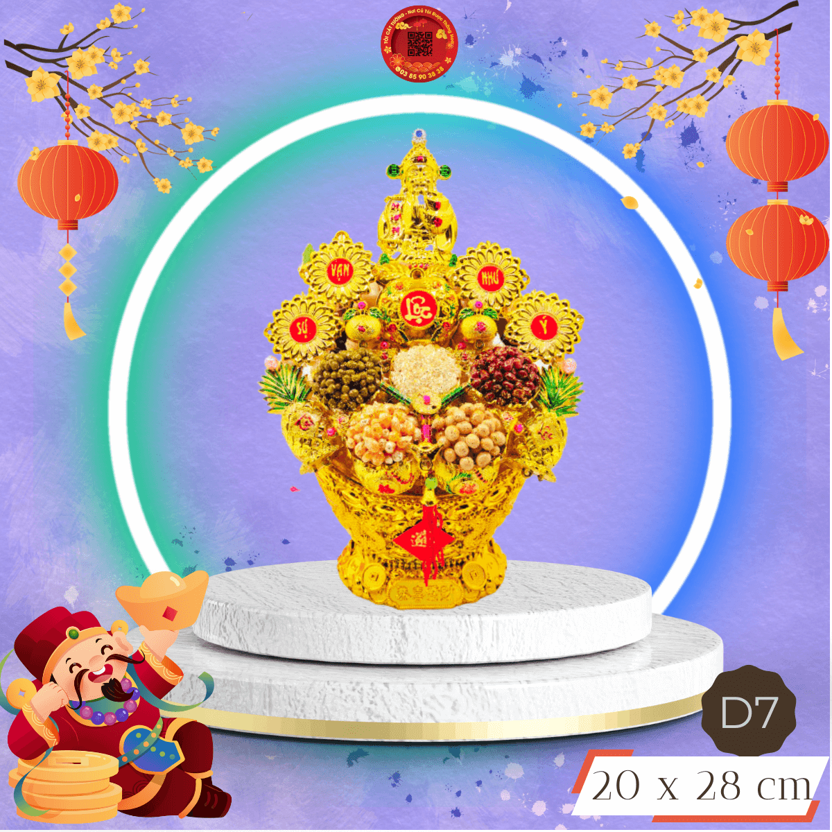 Tháp Tỏi Ông Địa Đậu Ngũ Cốc Thần Tài Tấn Lộc - TỎI CÁT TƯỜNG