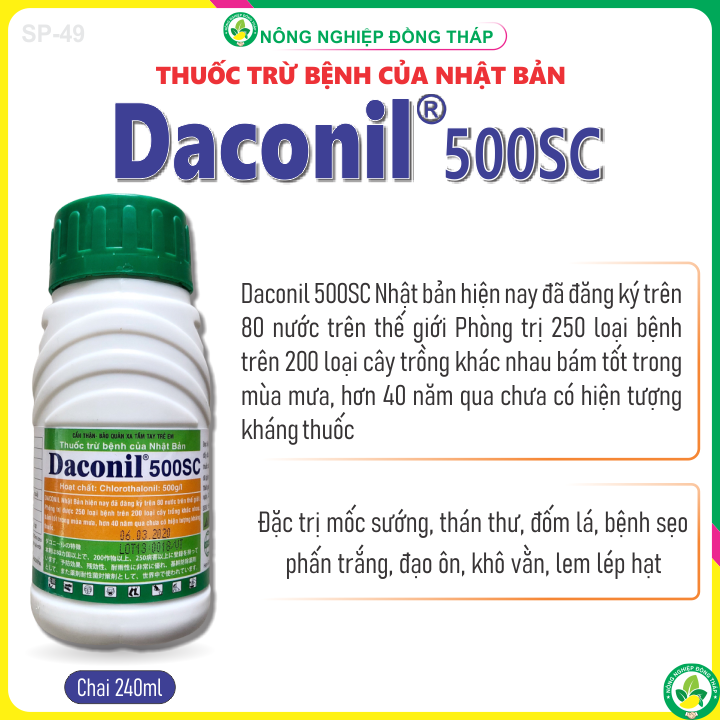Thuốc Trừ Bệnh Daconil 500SC (Chai 240ml)