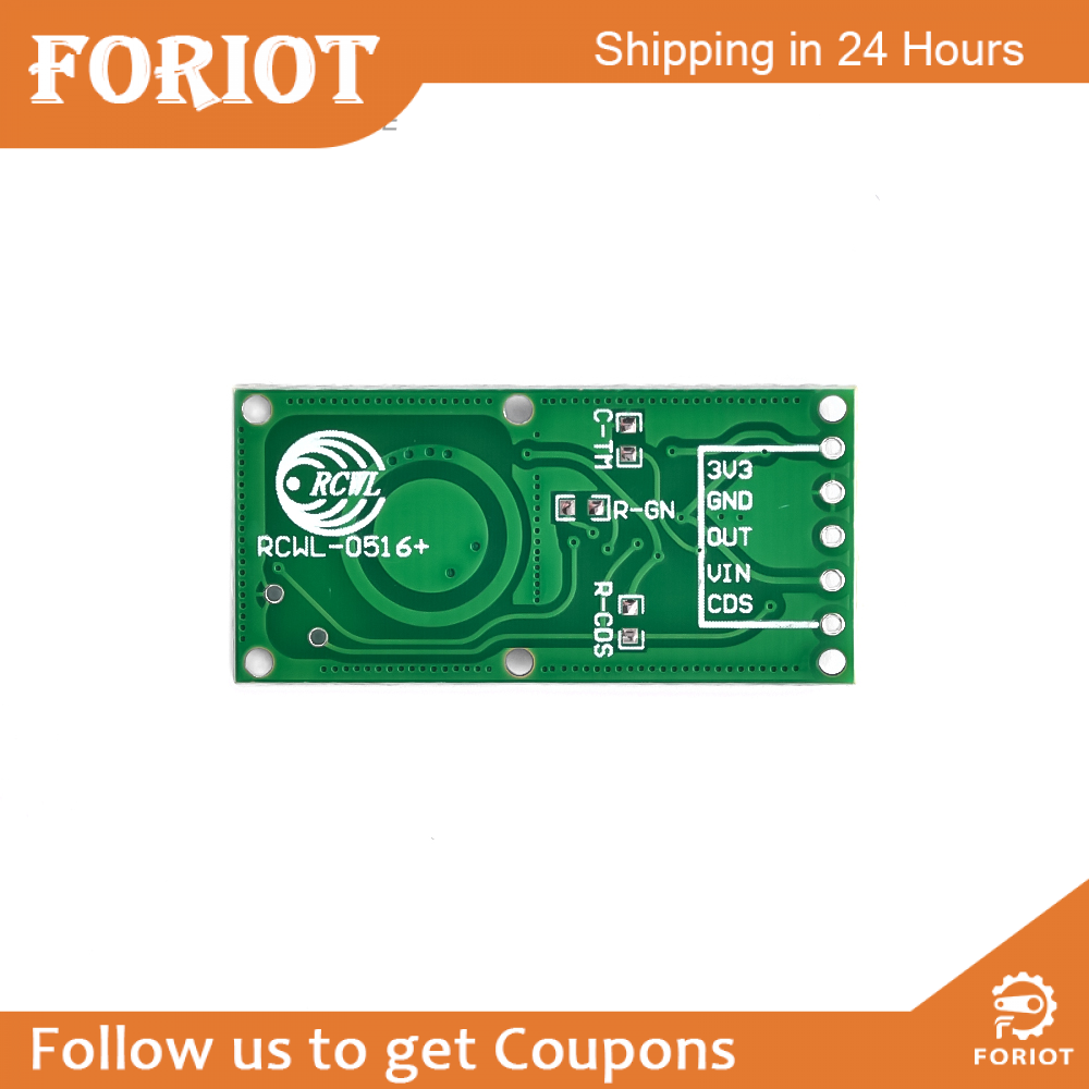 Foriot Mô-đun Cảm Biến Chuyển Động Radar Vi Sóng Mô-đun Công Tắc Thông Minh Mô-đun Cảm Ứng Cơ Thể Người Khoảng Cách Phát Hiện 6-12M 4-28V