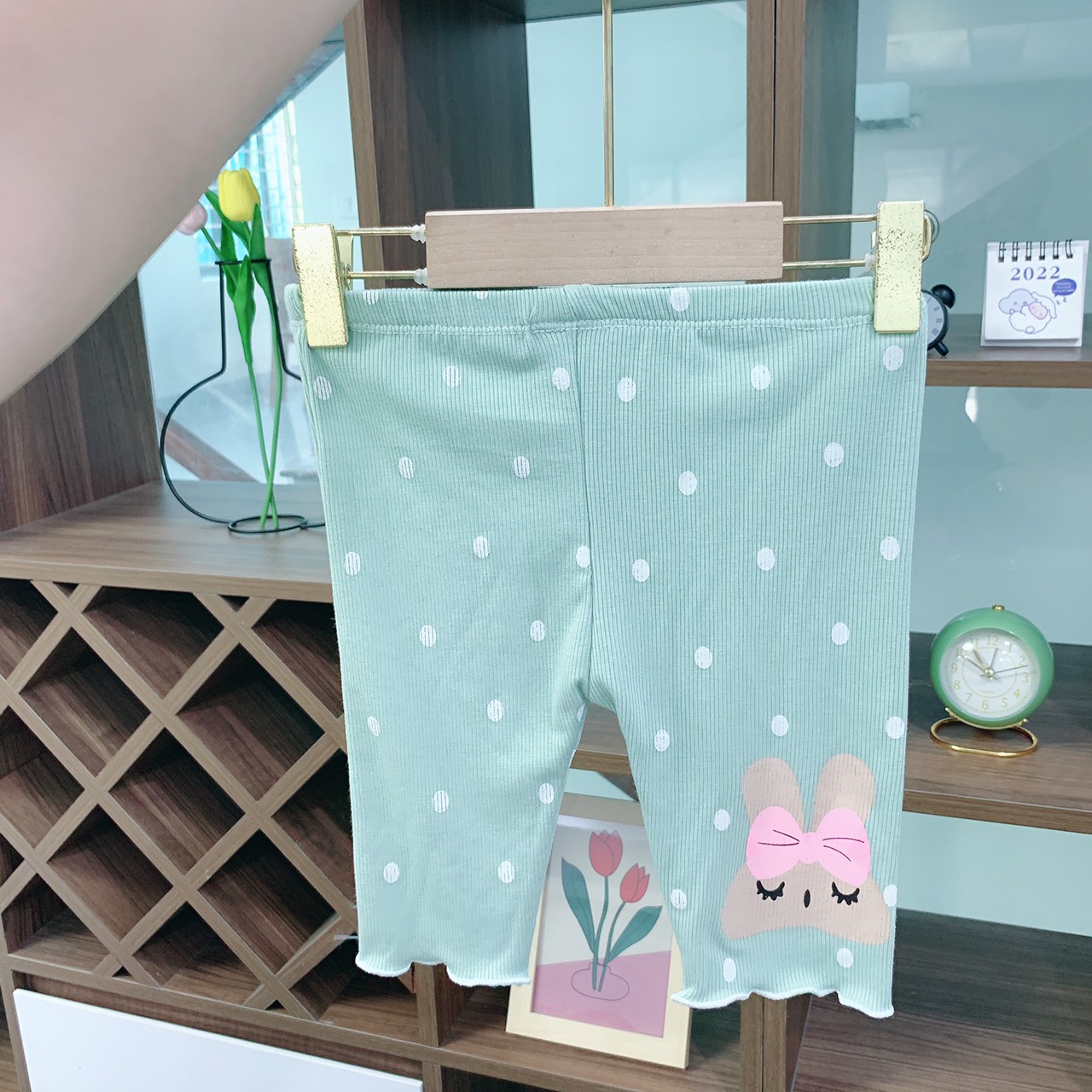 Q01N - quần legging lửng bé gái 8-18kg