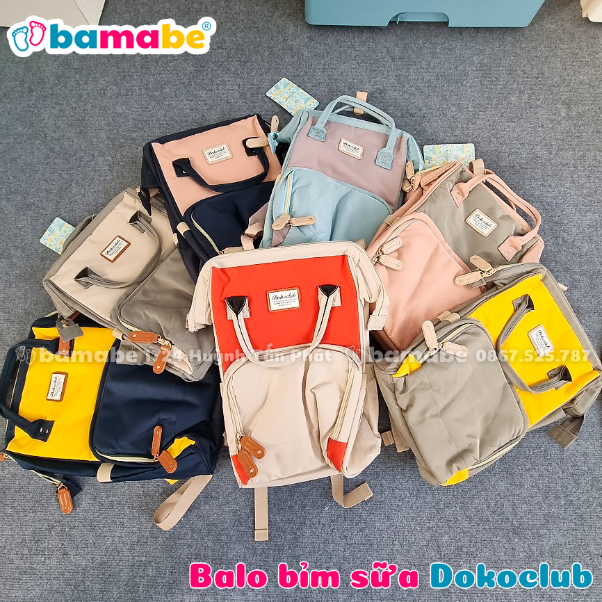 [HCM]Balo Bỉm Sữa Đa Năng Dokoclub Chống Nước