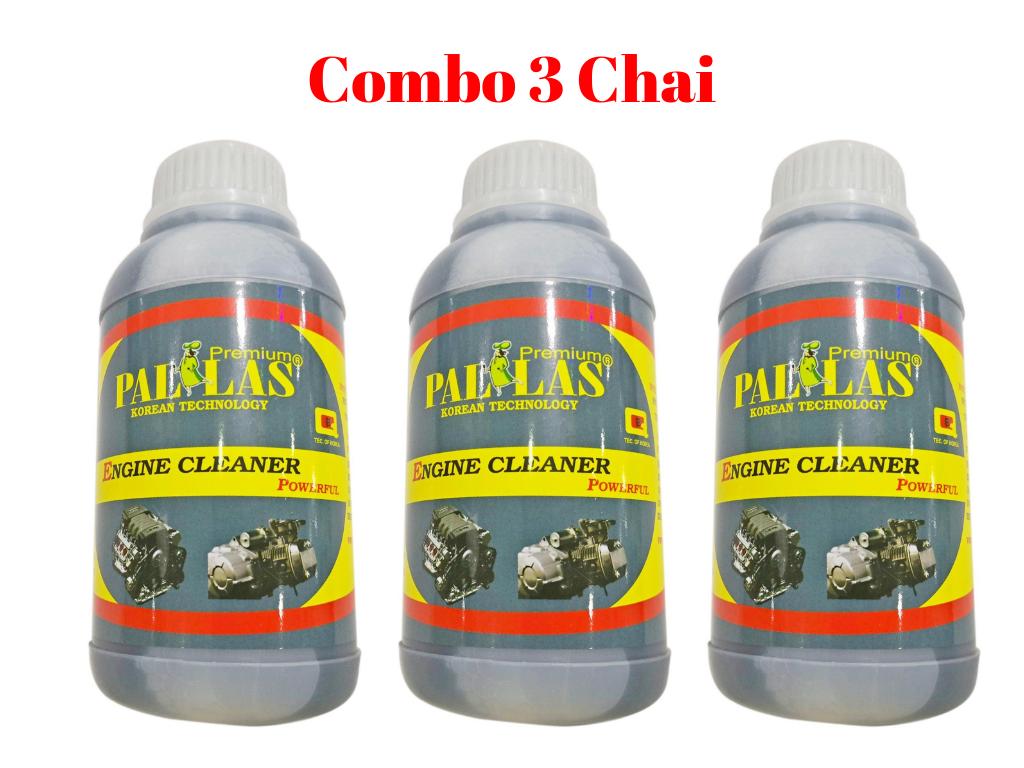 [HCM]Combo 3 chai dung dịch Rửa Lốc Máy Siêu Mạnh Tẩy Khoang Máy Đầu Bò PALLAS 500ml