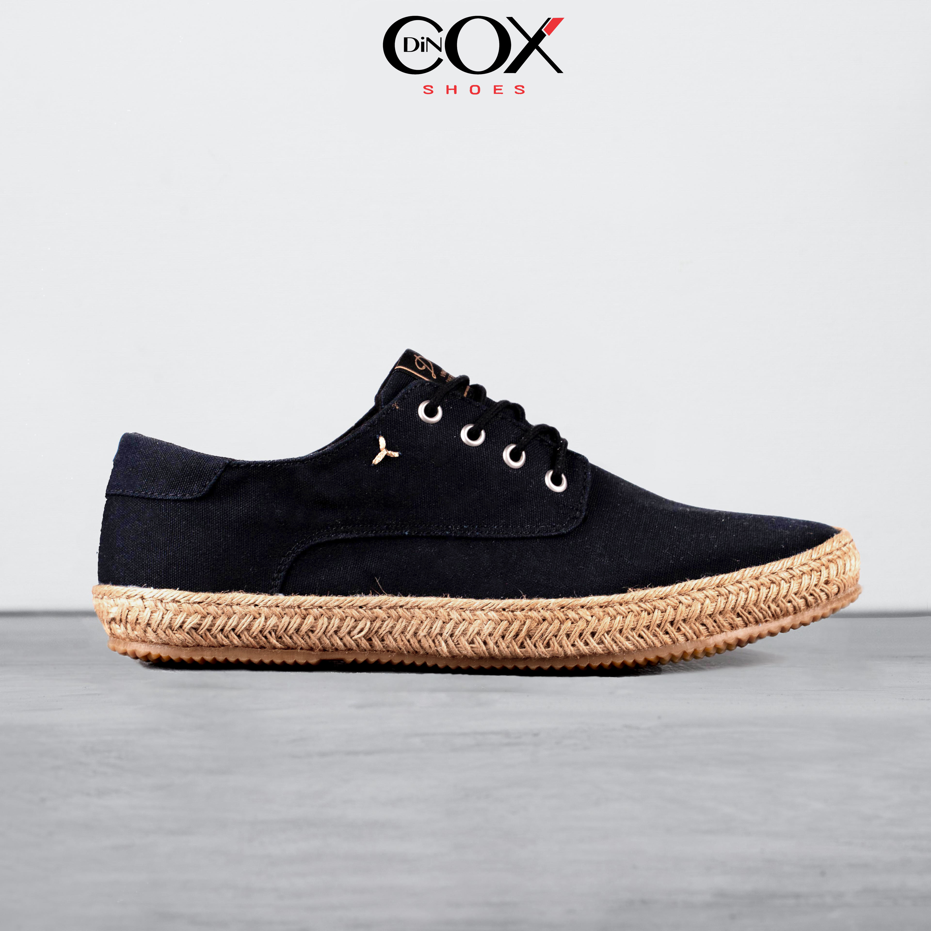 Giày Sneaker Nam DINCOX E11 CANVAS BLACK Sang Trọng Lịch Thiệp