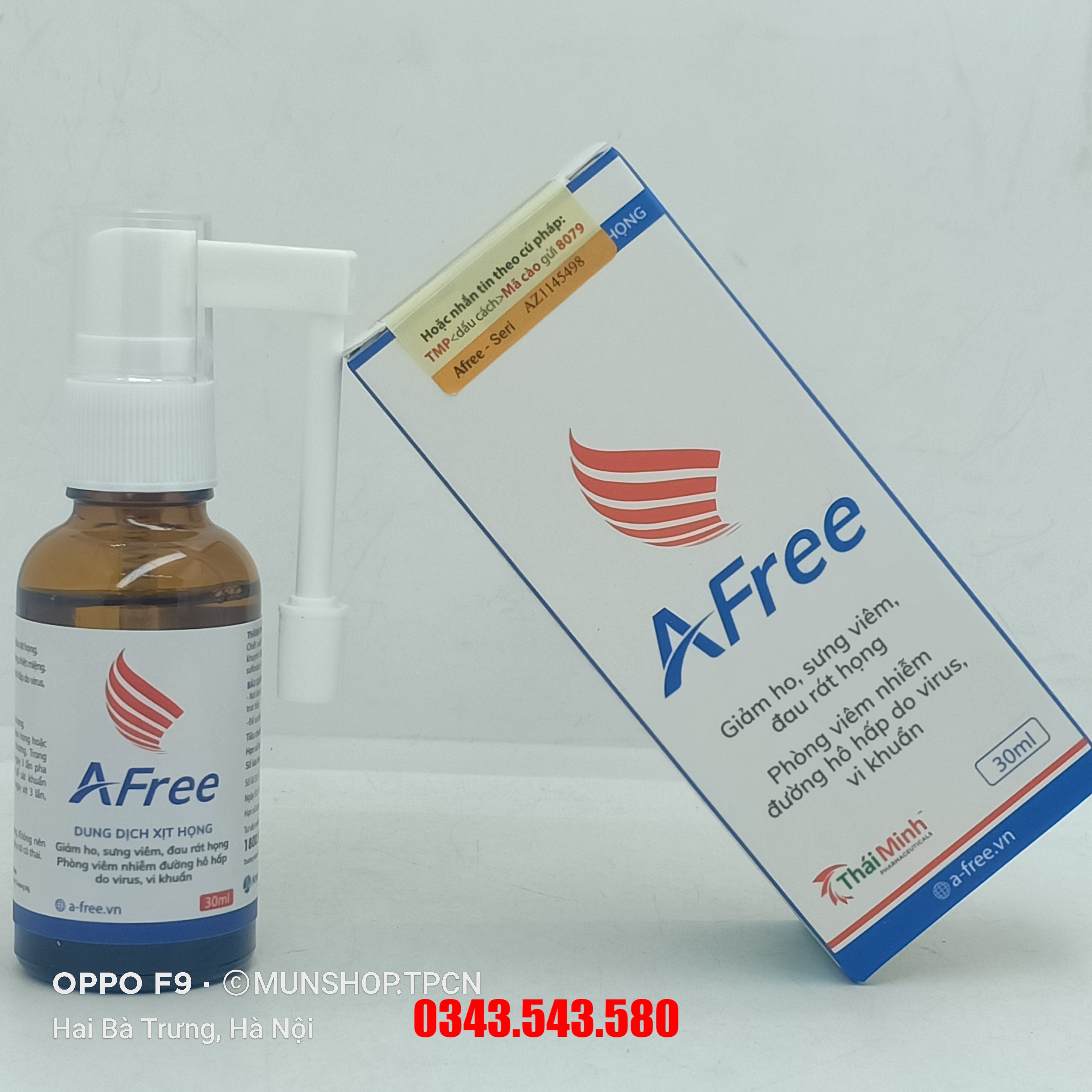 Xịt họng AFree Thái Minh Pharma 30ml