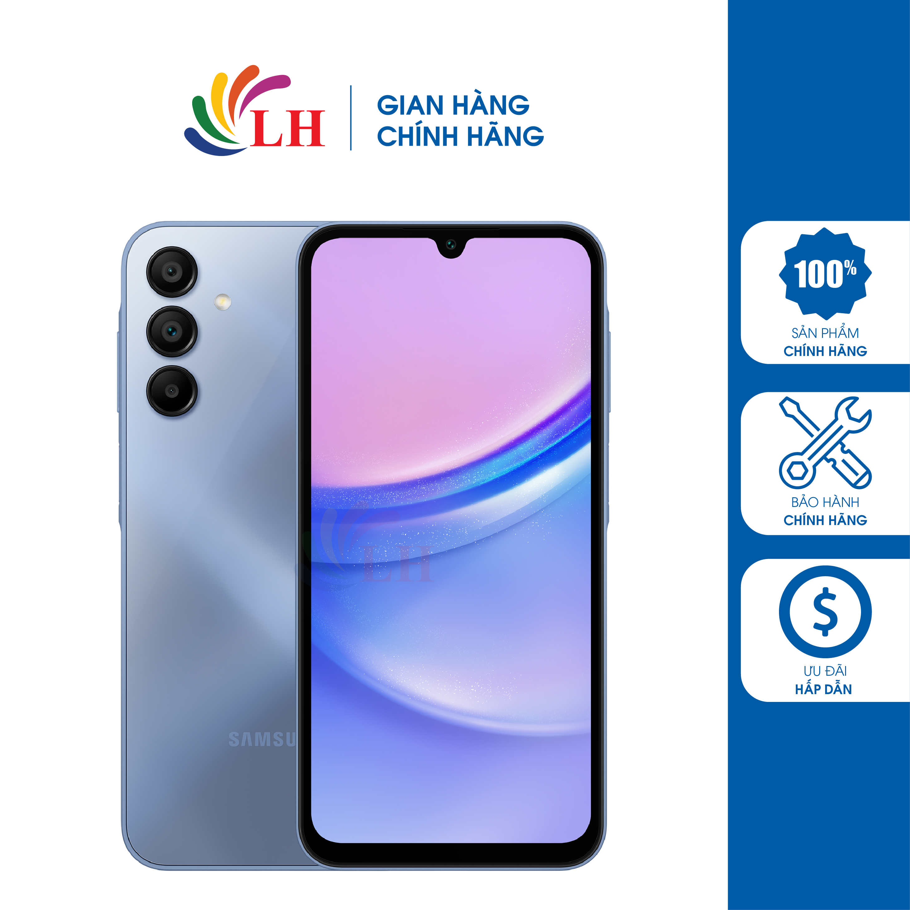 Điện thoại samsung galaxy a15 lte - hàng chính hãng - màn hình: super amoled 6.5", độ phân giải cao, hiệu năng ổn định