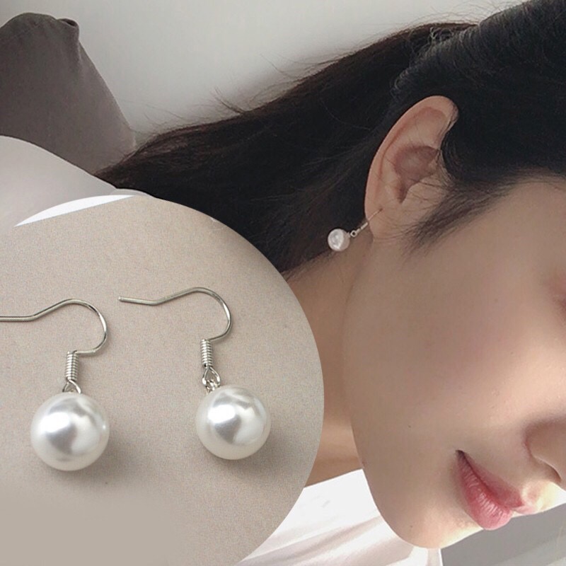 Bông tai ngọc trai dạng rơi Hàn Quốc