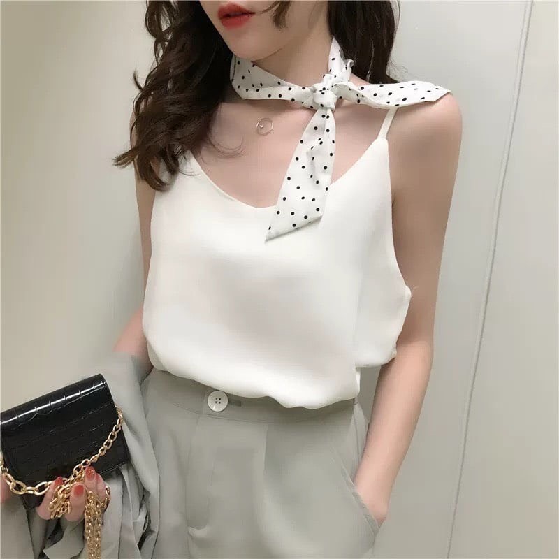 [VẢI VOAN ĐẸP] Áo 2 dây voan tim - áo hai dây nữ dễ phối đồ