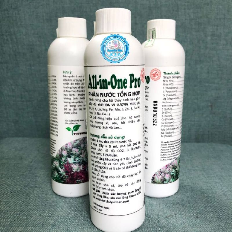 All in one pro - Phân nước cho hồ thủy sinh All in one pro 230ml