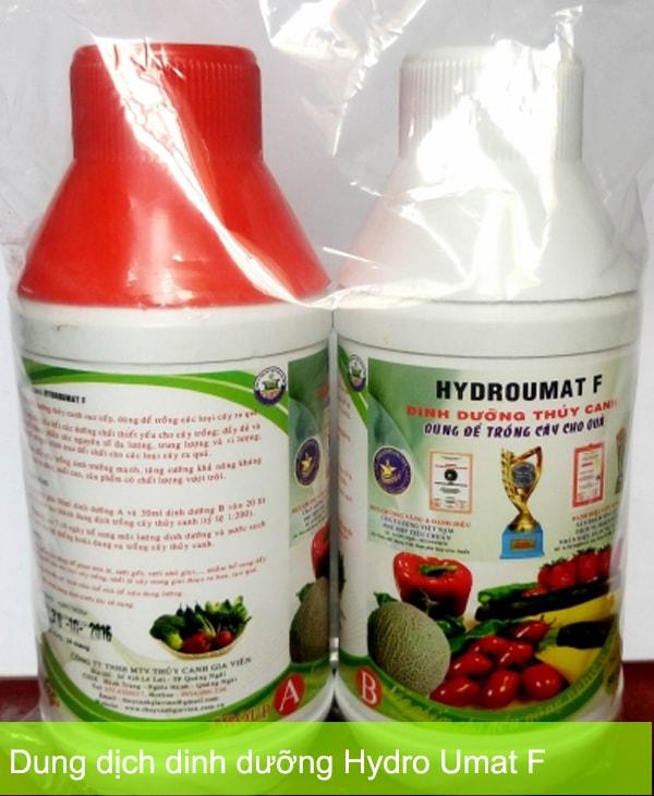 Cặp Dung Dịch Thủy Canh Hydroumat F cho cây ăn quả,