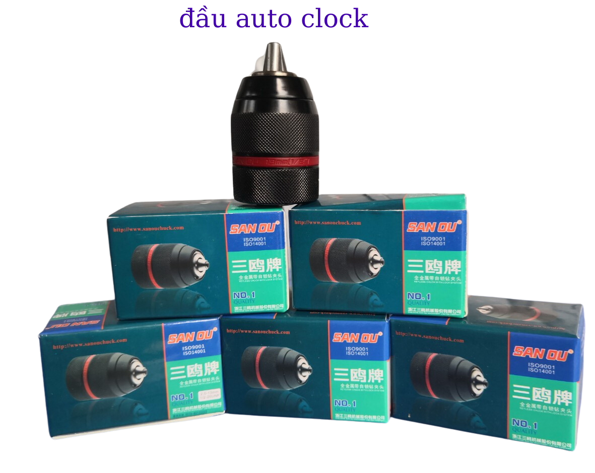 Đầu kẹp mũi khoan autolook 10mm,13mm cao cấp, viền đỏ