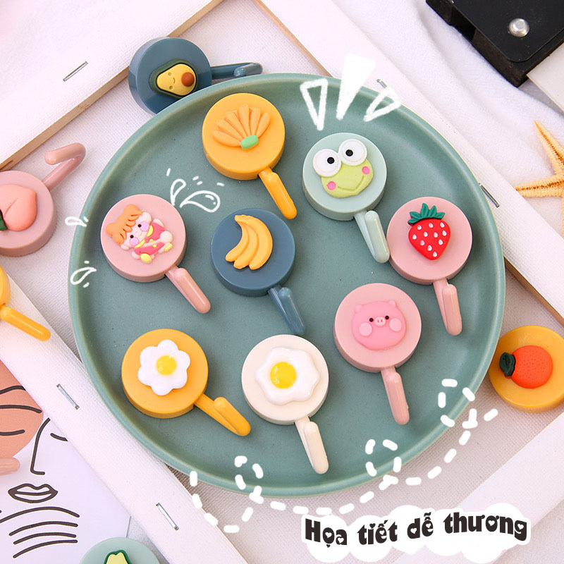 Móc treo đồ dán tường đơn gắn họa tiết hoạt hình dễ thương đáng yêu sáng tạo đa năng tiện lợi siêu dính chịu lực Chưa Có Đánh Giá
