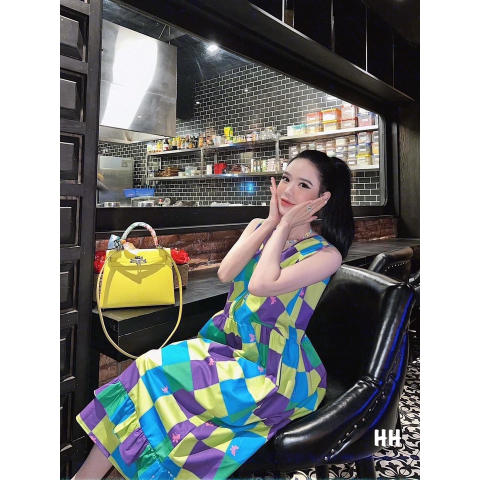 ✨ĐẦM MAXI✨Đầm maxi kẻ khối